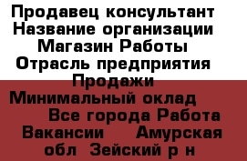 Продавец-консультант › Название организации ­ Магазин Работы › Отрасль предприятия ­ Продажи › Минимальный оклад ­ 27 000 - Все города Работа » Вакансии   . Амурская обл.,Зейский р-н